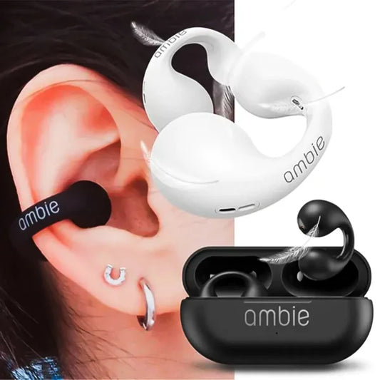 Ambie Wireless Ear Clip Headphones – Freedom in Every Beat!  🎶🎧⚡