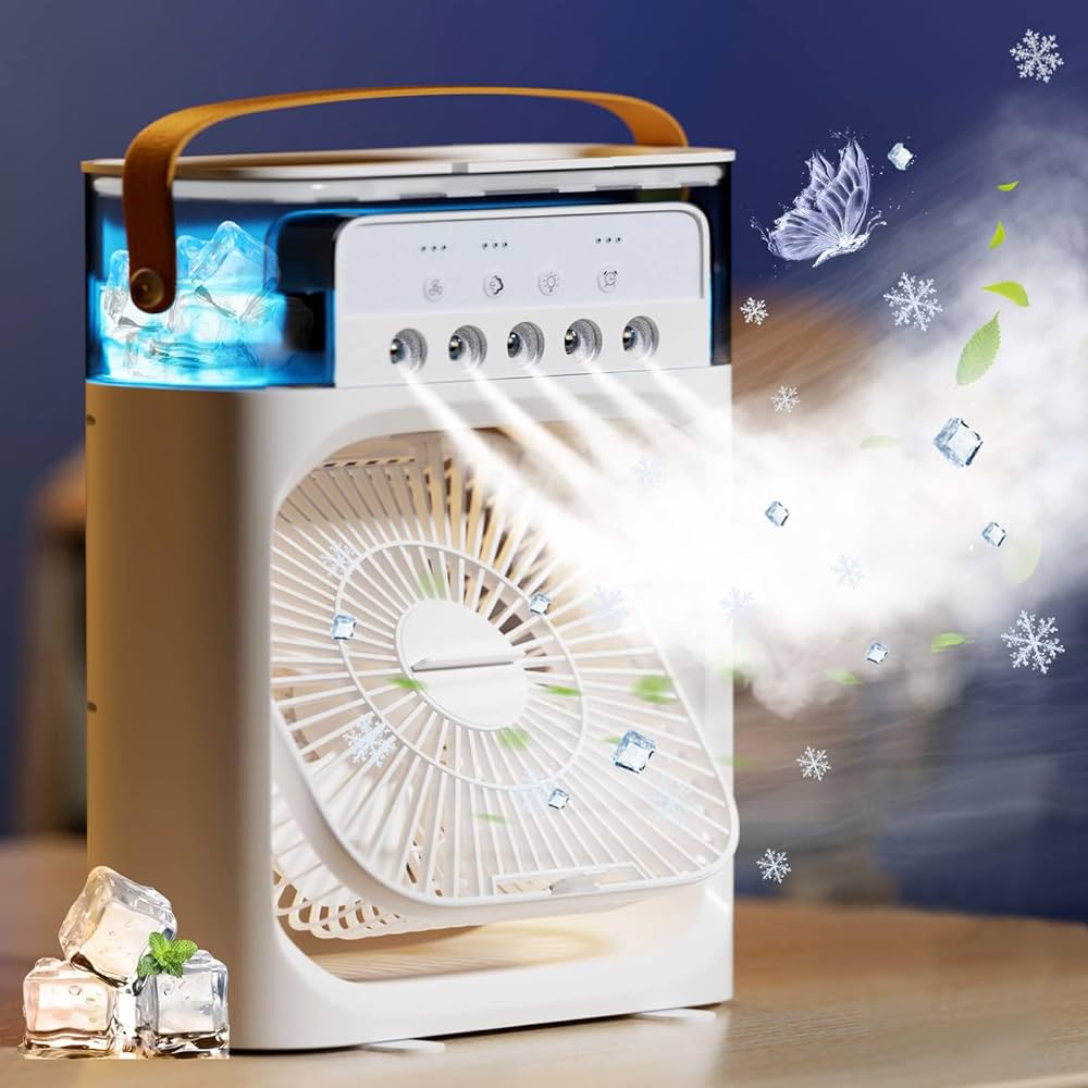 Portable Mini Air Cooler – USB-Powered, Instant Cooling Anywhere! ❄️🔥