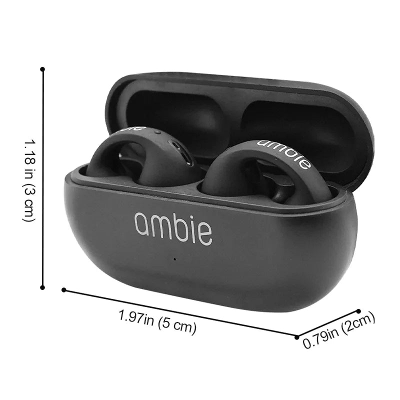 Ambie Wireless Ear Clip Headphones – Freedom in Every Beat!  🎶🎧⚡